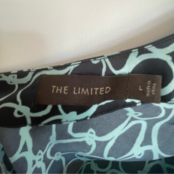 One shoulder navy top from The Limited. Large. - Picture 3 of 3